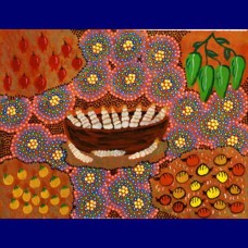 Aboriginal Art Canvas - Loretta Grey-Size:32x43cm - H